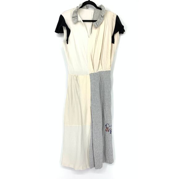 Balenciaga Dress 2017 Sz 38 US Sz 4 Colorblock Chaîne Et Trame Cap Sleeve Multi - Picture 1 of 9